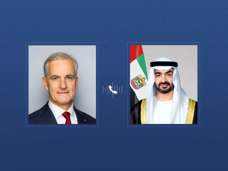 UAE President, Norwegian Prime Minister Discuss Bilateral Ties, Regional Developments