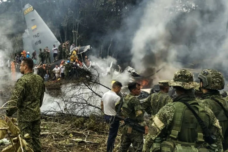 At Least 66 Killed In Colombia Military Plane Crash